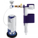 M�canisme chasse d'eau avec flotteur - double touche - 3v102 compact nicoll