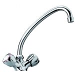 M�langeur �vier bec tube mobile t�tes ceramiques 1 / 2 tour paini