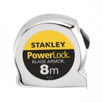 M�tre ruban - boitier abs renforc� - powerlock blade armor - 8 m stanley