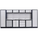 Meuble d'atelier modulaire 6 lments plan de travail inox mobilio kraftwerk