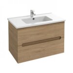 Meuble salle de bain 80 cm 2 tiroirs avec vasque - ch�ne colorado - ola up jacob delafon