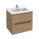 Meuble salle de bain 60 cm 2 tiroirs avec vasque - ch�ne colorado - ola up jacob delafon