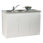 Meuble sous vier sim nf - 120 x 60 cm - 3 portes nova