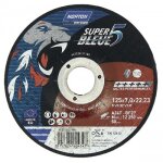 Meules d'�barbage super bleue 5 inox - 125 x 7 x22, 2 mm norton