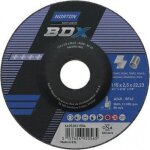 Meule de tron�onnage moyeu d�port� bdx - m�tal inox 125x3. 2 b25 norton