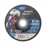 Meule de tron�onnage � moyeu d�port� super bleue 5 - metal / inox - 125x2. 5x22. 23mm bo�te de 25 norton ...