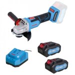 Meuleuse d'angle sans fil 20v - diam�tre 125mm + 2 batteries 4ah - fcag125x1 - 2b1c leman