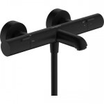 Mitigeur de baignoire thermostatique ecostat fine noir hansgrohe