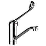 Mitigeur de lavabo hospitalier -  bec fixe / orientable - sans vidage sanilab
