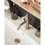 Mitigeur de lavabo r�tro louise + bonde de lavabo clic - clac diam�tre 64 mm - bronze jacob delafon