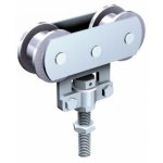 Montures  galets acier - portail coulissant - force 80 kg - 0235a mantion