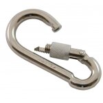 Mousqueton de scurit avec molette de verrouillage acier zingu 10mm pramac