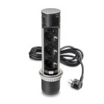 Multiconnecteur vertikal push 60 - 3 prises de type schuko + usb a et c emuca