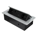 Multiprise encastrable atom 26 - ports usb a et c - rj45 - hdmi - alu emuca