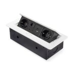 Multiprise encastrable atom 26 - ports usb a et c - rj45 - hdmi - blanc emuca