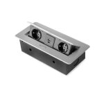 Multiprises à encastrer à couvercle - 230 v et usb - alu - atom 26 emuca Multiprises à encastrer à couvercle - 230 v et usb - alu - atom 26 emuca