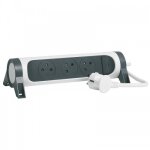 Multiprise pivotante 3 prises 2p + t avec interrupteur - cordon 1, 5m - 16a - 50071 legrand