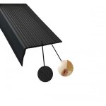 Nez de marche antid�rapant souple adh�sif stri� noir - 45 x 75 x 3000 wattelez