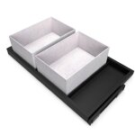 Organisateur de dressing avec coulisses - 2 paniers - 800 mm - noir emuca