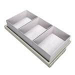 Organisateur de dressing avec coulisses - 3 paniers - 900 mm - gris emuca