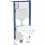 Pack bti - support duofix autoportant - plaque et cuvette suspendue renova geberit