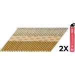Pack clous annel�s en bande d34� et 2 cartouches de gaz - x2000 - �2, 87 x 50 mm senco