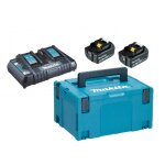 Pack Énergie 18v 5 ah (2 batteries + 1 chargeur double) en coffret makita Pack Énergie 18v 5 ah (2 batteries + 1 chargeur double) en coffret makita
