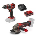 Pack meuleuse d'angle sans fil + perceuse à percussion sans fil pro - power x - change einhell Pack meuleuse d'angle sans fil + perceuse à percussion sans fil pro - power x - change einhell