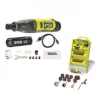 Pack mini - outil rrt4 - 120ga15 + coffret 37 accessoires rar800k - 37 + batterie 4v 2, 0ah + coffret ...