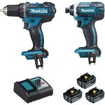 Pack 2 outils lxt 18v li - ion 5 ah - dlx2127tj1 makita
