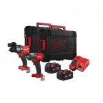 Pack perceuse  percussion + cl  chocs - batteries et chargeur - m18 fpp2f3 - 502x milwaukee