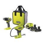 Pack perceuse � percussion sans fil 18v one + ? + compresseur 18v one + ? - rpd18bl1 - 242spi ryobi