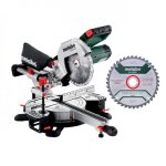 Pack scie  onglets radiale 1500w kgs 216 m + lame de scie 216x30 40wz metabo