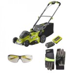 Pack tondeuse � batterie 36v max power (1x5, 0ah) rlm36x41h50g + gants de jardinage + lunettes de protection ...