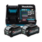 Kit perforateur burineur 40v sds plus xgt - hr004gz01 + pack 2 batteries 40v 4ah et chargeur makita