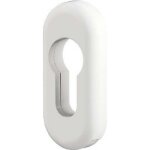 Paire de rosaces en zamak cl i fixation invisible pour bquilles scoot - blanc brillant vachette