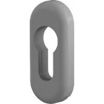 Paire de rosaces en zamak cl i fixation invisible pour bquilles scoot - gris brillant vachette