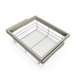 Panier coulissant pour dressing - largeur 482 mm - gris emuca