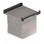 Panier � linge extractible blanchisserie - fixation lat�rale - gris - 65l menage confort