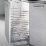 Panier  linge extractibles - chroms - avec amortissement - 300 mm inoxa