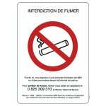 Panneaux interdiction de fumer adhsif - 148 x 210 mm novap
