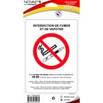 Panneau d'interdiction de fumer et de vapoter - vap. 148x210 novap