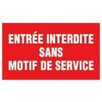 Panneau rouge d'interdiction - 330 x 200 mm - entre interdite novap