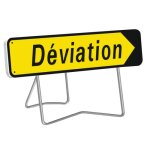 Panneau de signalisation  d�viation  - fl�che amovible classe t1 - 1000 x 300 mm taliaplast