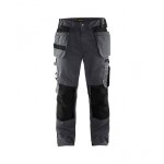 Pantalon artisan 1555 avec poches flottantes - gris moyen et noir - taille 38 blaklader