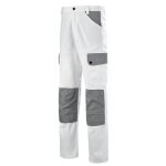 Pantalon de peintre en coton / polyester craft paint blanc et gris - t1 cepovett safety Pantalon de peintre en coton / polyester craft paint blanc et gris - t1 cepovett safety