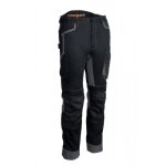 Pantalon de travail renforc stretch multipoches baru noir et orange xl coverguard