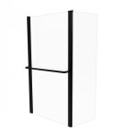 Pare - baignoire avec volet pivotant et porte - serviette - noir mat - ibiza aurlane Pare - baignoire avec volet pivotant et porte - serviette - noir mat - ibiza aurlane