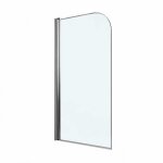 Pare - baignoire � volet pivotant r�versible 6 mm - profil� blanc - arty leda