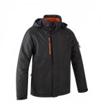 Parka de travail impermable ripstop noir et orange yuzu l coverguard